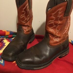 🔥🔥SALE! ARIAT, STEEL TOE , see pictures, great cond. clean, size 9 1/2 EE🔥🔥